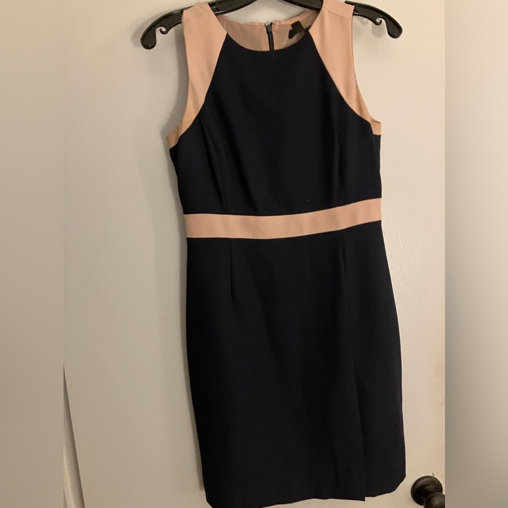 Black and Beige sleeveless wool dress❤️🌺
